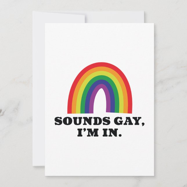 Carte De Remerciements Sounds Gay I'm In (Devant)