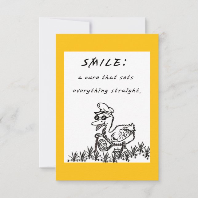 CARTE DE REMERCIEMENTS SOURIRE QUI GARDE (Devant)