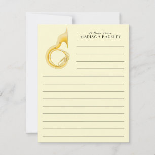 Carte De Remerciements Sousaphone Marching Band Musique Enseignant Musici