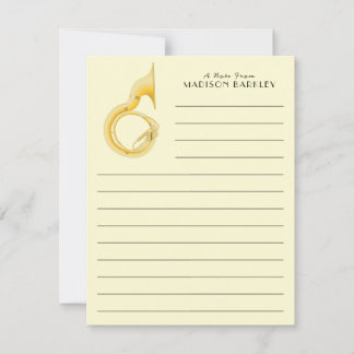 Carte De Remerciements Sousaphone Marching Band Musique Enseignant Musici