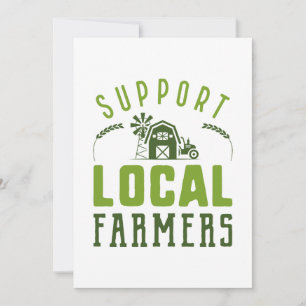 Carte De Remerciements Soutien aux agriculteurs locaux