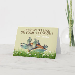Carte De Remerciements soutien chirurgical - retour sur pieds - Bien vite