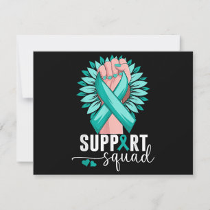 Carte De Remerciements Soutien Équipe de sensibilisation au cancer du col