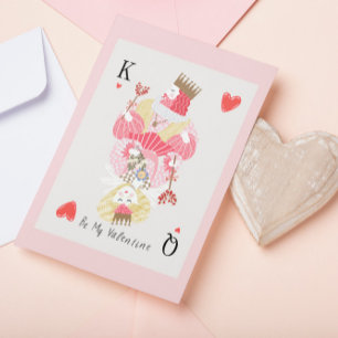 Carte De Remerciements Soyez mon roi de Saint-Valentin et ma reine