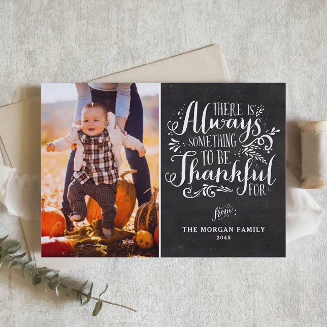 Carte De Remerciements Soyez Remercié Quote Chalkboard Thankgiving Card (Créateur téléchargé)