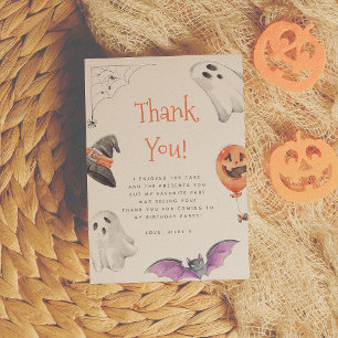 Carte De Remerciements Soyons Éffrayants mignons Halloween Anniversaire M
