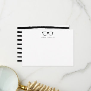 Carte De Remerciements Spectacles Graves   Notes blanches amusantes