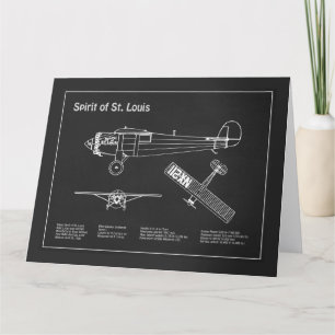 Carte De Remerciements Spirit of St. Louis - Plan directeur de l'avion PD