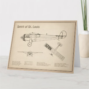 Carte De Remerciements Spirit of St. Louis - Plan directeur de l'avion SD