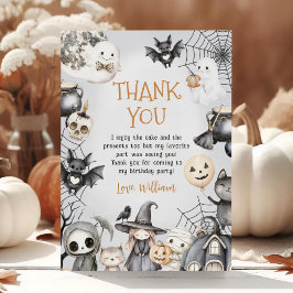 Carte De Remerciements Spooktacular Halloween mignon Fantôme fête d'anniv