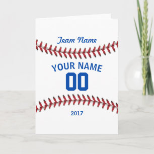 Carte De Remerciements Sport de base-ball d'équipe