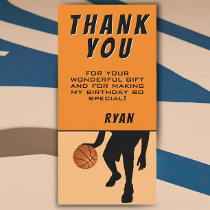 Carte De Remerciements Sports de basketball moderne Anniversaire