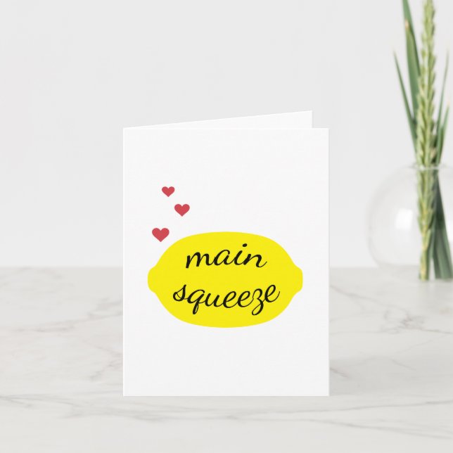 Carte De Remerciements Squeeze Saint Valentin (Devant)