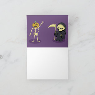 Carte De Remerciements Squelette d'Halloween Dracula Momie Faucheuse