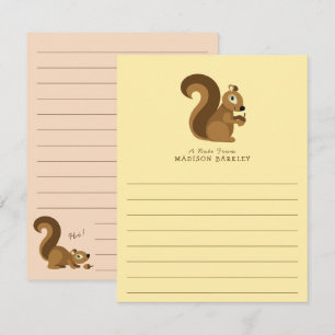 Carte De Remerciements Squirrel Cute Bois de l'enfant