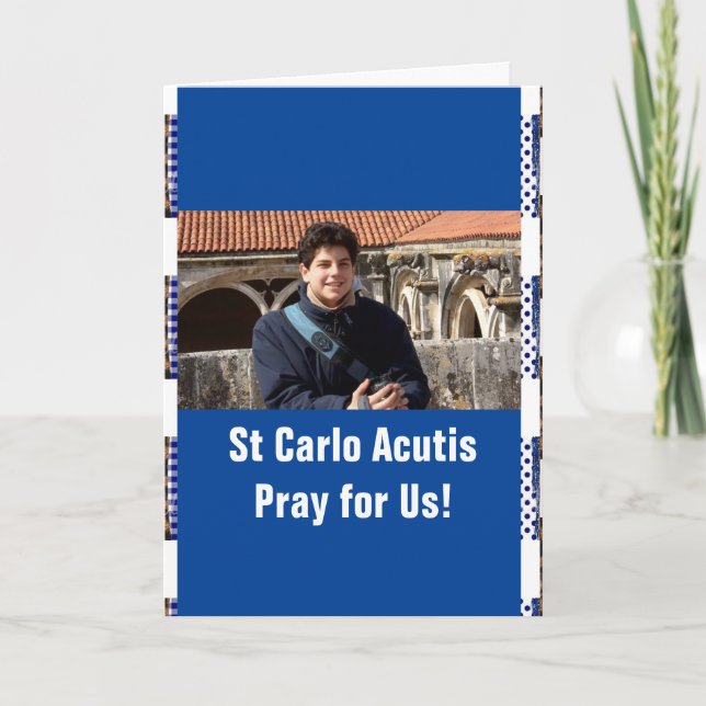 Carte de remerciements St Carlo Acutis (Devant)