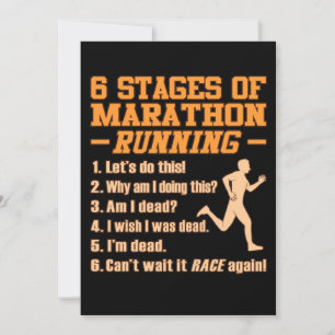 Carte De Remerciements Stades De Marathon Coureur Sarcastique Graphi