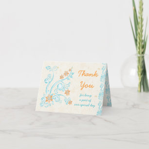 Carte De Remerciements Starfish and Water Wedding Thank You Card