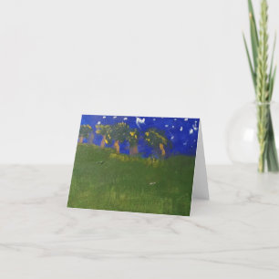 Carte De Remerciements Starry night acrylic painted blank card