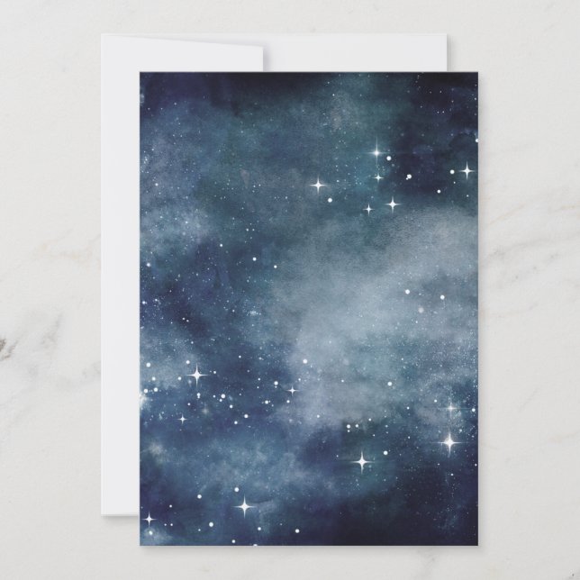 Carte De Remerciements Starry Night Blue Sky Stars Amateurs Univers (Devant)