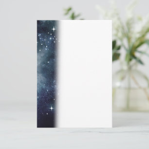 Carte De Remerciements Starry Night Blue Sky Stars Universe