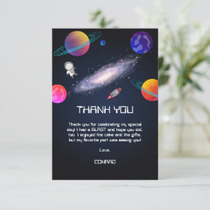 Carte De Remerciements Starry Night Cosmic Quest Anniversaire