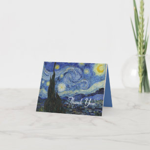 Carte De Remerciements Starry Night Fine Art Thank You Note Card