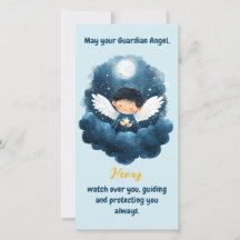 Starry Night Guardian Angel Art