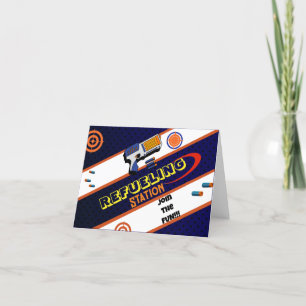 Carte De Remerciements Station de ravitaillement Dart Gun Anniversaire Fo