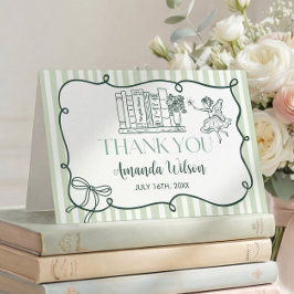 Carte De Remerciements Storybook Green Thank You Card