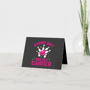 Carte De Remerciements Striout Breast Cancer Drôle Bowling Sport Cadeau