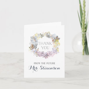 Carte De Remerciements Succulents d'eau   Remerciements pour Baby Shower