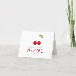 Carte De Remerciements Sucré Comme Tarte De Cerise