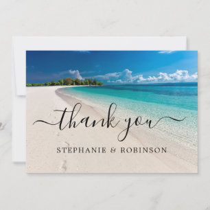 Carte De Remerciements Summer Ocean Beach Mariage