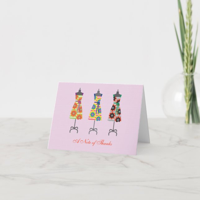Carte De Remerciements Sun Dress Thank (Devant)