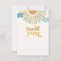 Carte de remerciements Sun vide