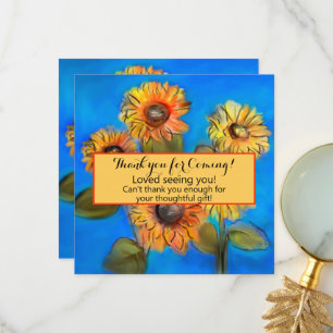 Carte De Remerciements Sunflower Art original Décontracté