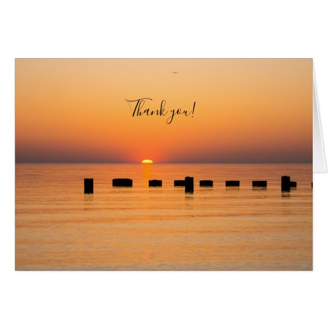 Carte de remerciements Sunrise Du Lac D'Orange (Devant Horizontal)