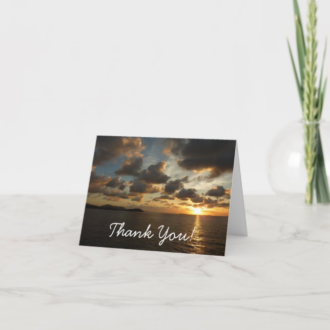 Carte De Remerciements Sunrise in St. Thomas I US Virgin Islands (Devant)