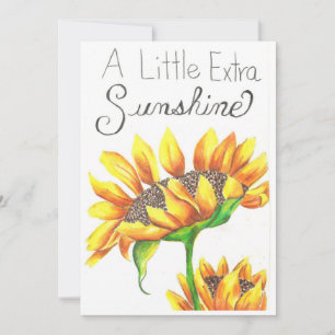 Carte De Remerciements Sunshine Sunflower par Sherry Jarvis