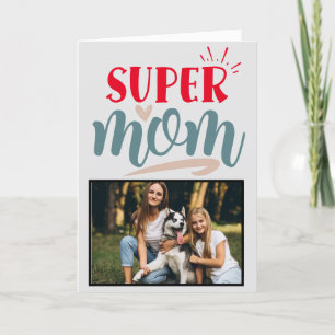 Carte De Remerciements Super Maman ...Carte de fête des mères personnalis