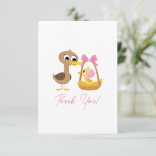 Carte De Remerciements Super Simple 5 Petits Canards Fille Baby Shower