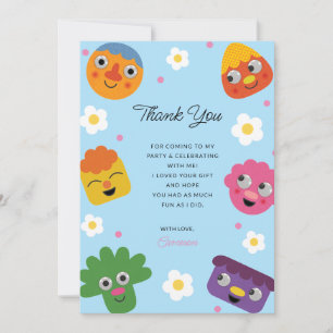 Carte De Remerciements Super simple Noodle & Pals Blue Floral Anniversa