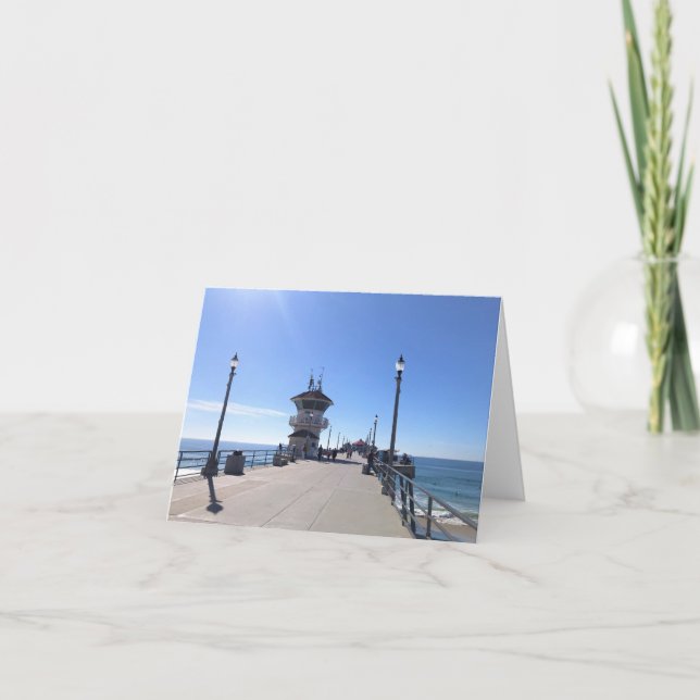 Carte De Remerciements Sur la jetée, Huntington Beach, Californie (Devant)