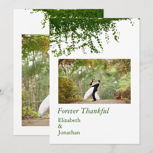 Carte De Remerciements Suspendre le Mariage de verdure ivoirien (Devant / Derrière)