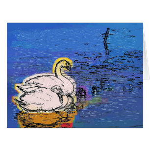 CARTE DE REMERCIEMENTS SWANS