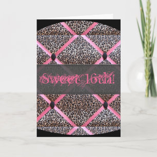 Carte De Remerciements Sweet 16th Happy Birthday Card