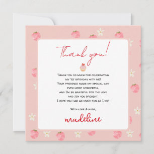 Carte De Remerciements Sweet Berry Premier anniversaire