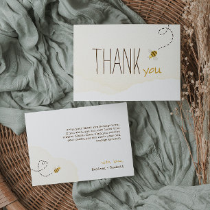 Carte De Remerciements Sweet Bumble Bee Baby shower Horizontal