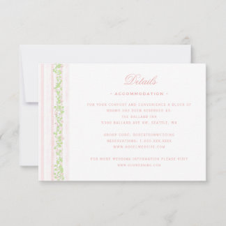 Carte De Remerciements Sweet Crest avec cou rose pâle Détails